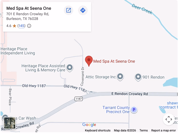 med spa at seena one map